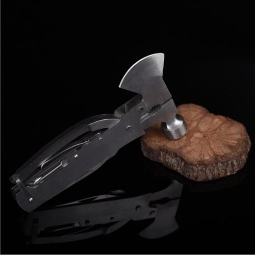 11 in 1 Multifunction mini AX for Camping Survival EDC tools Pliers Screwdriver saw screwdriver bottle opener hammer knife