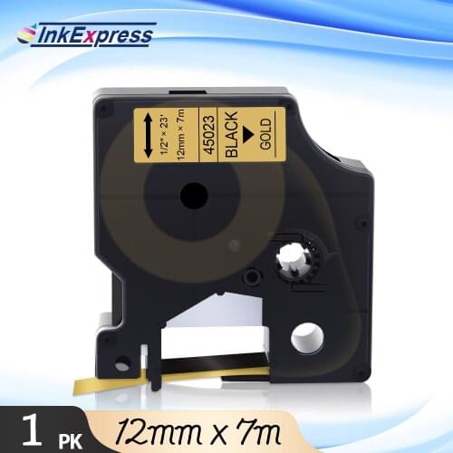 12mm 45023 Tape For DYMO D1 Tape 45023 Label Tape Printer Ribbon 45013 For DYMO LabelManager 160 280 LabelWriter 450 Duo