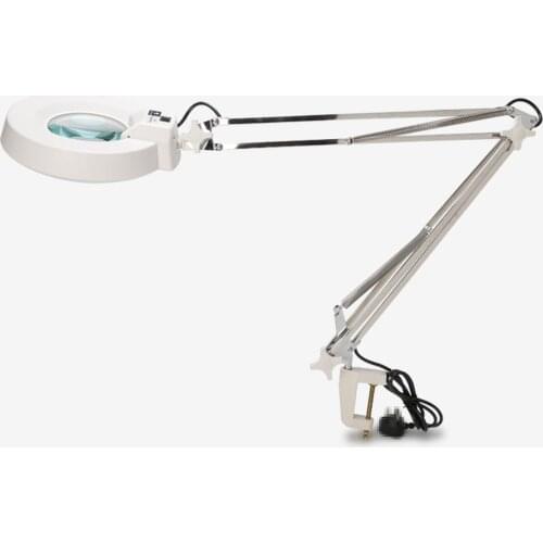 127mm 220V 5X/8X/10X/15X/20X Secondary Mirror Bench Magnifiers 30 LED Reading