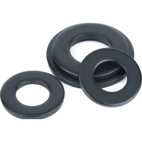 5/50 M2 M2.5 M3 M4 M5 M6 M8 M10 M12 M14 M16M18M20M24 High Quality GB97 DIN125 Black Grade 8.8 Steel Flat Washer Plain Gasket Pad