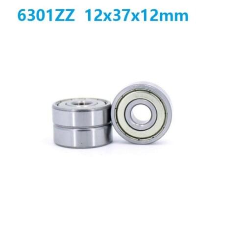 50pcs/lot 6301ZZ 6301-2Z 6301 ZZ 12*37*12mm Deep Groove Ball Bearings 12x37x12mm 6301Z