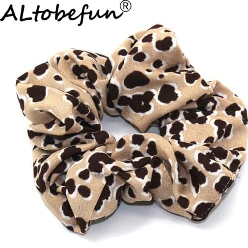 ALTOBEFUN Lady New European And American Hair Ring Female Leopard Print Snake Print Ring Womens Elastic Rope TC012