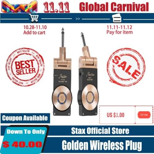 Rowin WS-20 Wireless Guitar System Transmitte Receive Digital Transmitter For Electric Guitar Bass Violin Connect Amp 100ft Tran