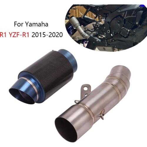 Slip-on OEM for Yamaha YZF-R1 YZF-R1M 2015-2020 Exhaust Pipe Motorcycle Titanium Alloy Escape No DB Killer Reserve Catalyst