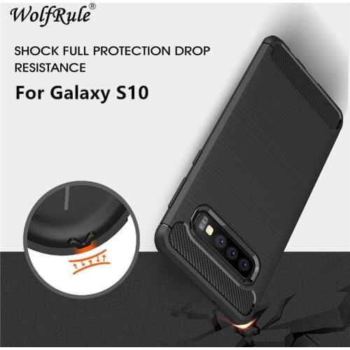 Wolfrule Cover For Samsung Galaxy S10 Cases Firm Bumper Carbon Fiber Case For Samsung S10 Case For Samsung Galaxy S10 S10 Funda
