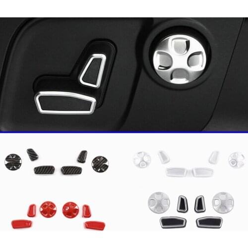 For Maserati Ghibli Levante Quattroporte Car-Styling Seats Waist Adjustment Button Switch Cover Trim 3D Stickers