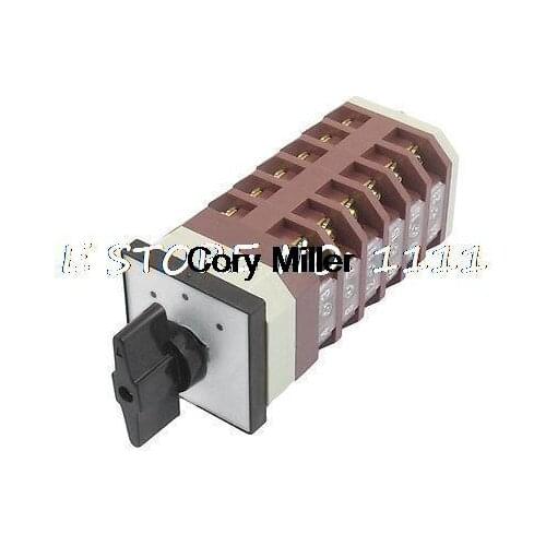 Electric 24 Terminals 3 Postions Rotary Cam Combination Switch AC 380V 220V