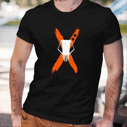 My Hero Academia T-shirt Cute Anime Bakugo Orange Skull Cross Men Tee Funny Todoroki Anime Graphic Clothes Hot Sale Male Tops