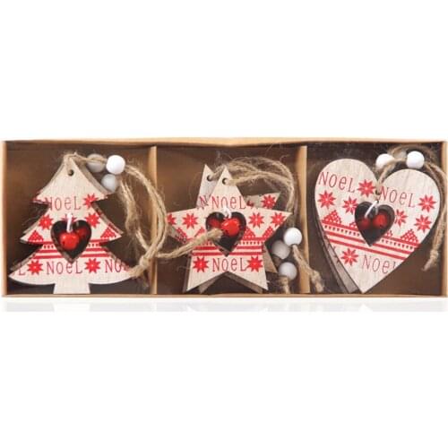 Деревянные новогодние украшения HOUSEEN China At AliExpress