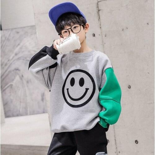 Splicing Spring Autumn Tops Boys Sweatshirts Jacket Coat Kids Overcoat Outwear Teenager Children Clothes School Gift High Qualit