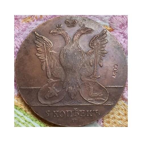 Wholesale 1771 russian 5 kopeks copper coins copy