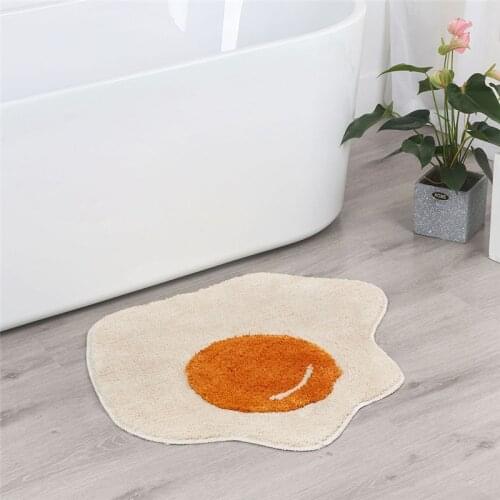 Egg Bathroom Rug Funny Water absorption Entrance Carpet Area Rug Kitchen Rug Badroom Floor Mats Welcome Doormat Chic Room Decor