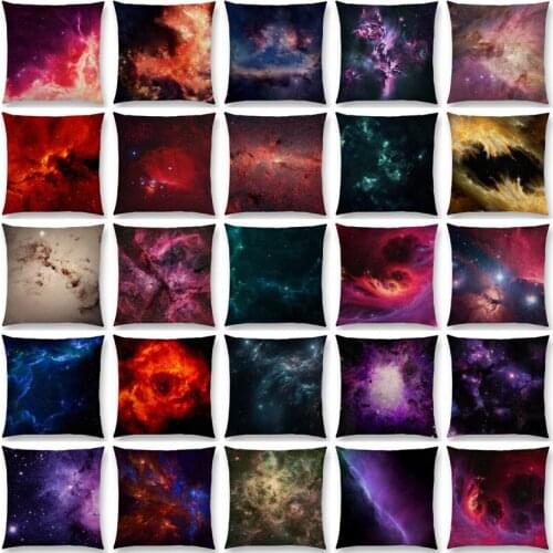 Square Amazing Night Sky Gorgeous Nebula Distant Galaxy Mysterious Universe Cushion Cover Home Decor Sofa Throw Pillow Case