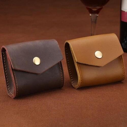 Fashion Women Men Leather Wallet Multi Functional Leather Coin Purse Card Wallet Coin Purse Pouch Key Holde