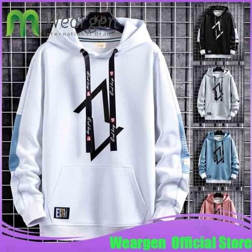 Weargen Men Hip Hop Hoodies Casual Sweatshirts Streetwear Fashion Women Loose Pullover Harajuku Printed Coat Male Clothes WY8313
