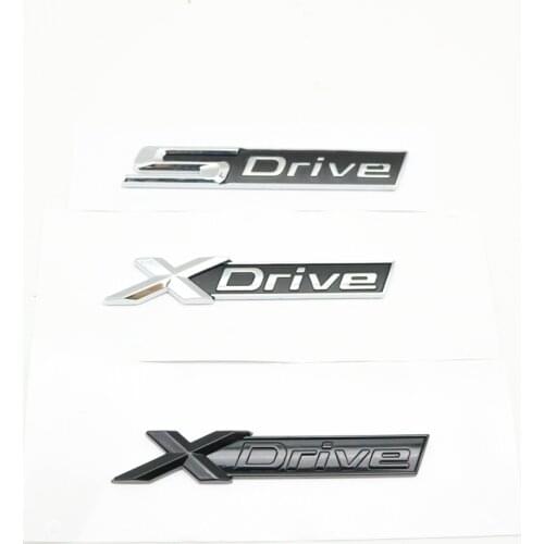 Car Fender Stickers Letters XDrive Sdrive Emblems Logo Decal for BMW 1 3 4 5 6 7 Series X1 X3 X4 X5 X6 X7 Z4 GT X Drive S drive