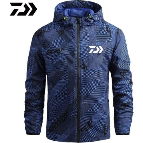 2021 New Men Hoodie Waterproof Auti-UV Sunscreen Daiwa Fishing Clothing Gamakatsu Breathable Hiking Camping Sport Fishing Jacket