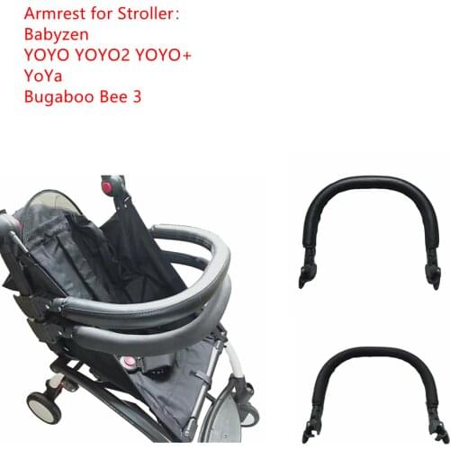 New Baby Stroller Accessories Trolley Armrests Bumper Bar Handlebar With Pu Leather Cover for Bugaboo Bee 3 Pram Pushchair