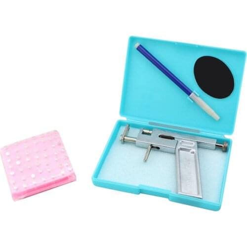 Ear Piercing Machine Kit Safety Ear Nose Navel Body Piercing Gun Kit Set With 98pcs Earring Studs Earring Backstops