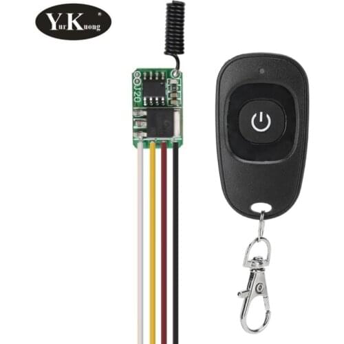 Mini mos remote control switch 3.3V 3.7V 4.2V 5V 6V 7.4V 9V 12V low standby current 0.1ma 433 GND on off Electric lock remote