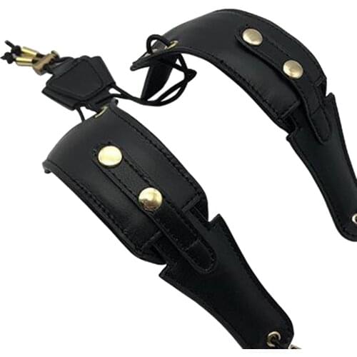 Saxophone Strap Professional Shoulder Harness Soft Leather Padded No Stress on Neck Strap for Soprano Sax