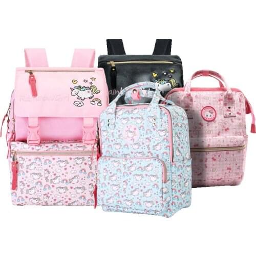 Anime Unicorn Backpack Girls Cartoon Kids Kindergarten Bag Rainbow Children School Bags Bookbag Kawaii School Backpacks Gift