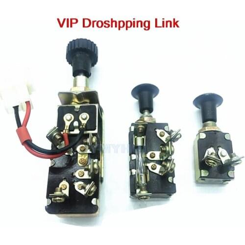 Agricultural tractor headlight switch single gear dual gear hand push pull switch truck modified horn wiper switch accessories