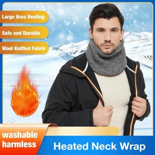 Electric USB Charging Washable Heating Elegant Scarf Unisex Beanie Hats Thermal Soft Scarf Wrapped Neck Warmer Autumn Winter