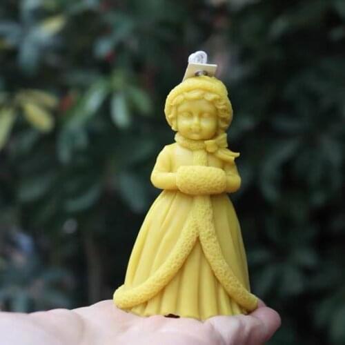 Christmas Princess Candle Silicone Mold DIY Christmas Holiday Candle Mold 3D Character Modeling Silicone Mold Candle Making Tool