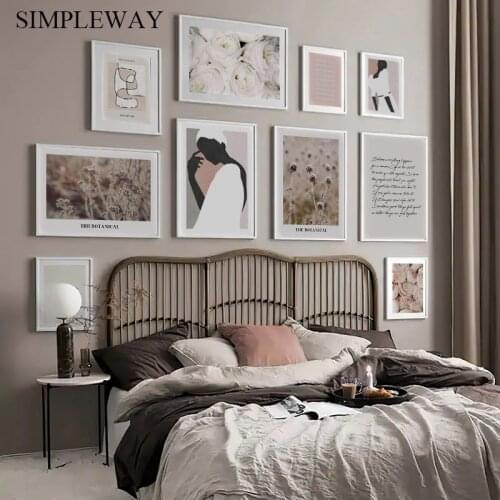 Scandinavian Botanical Flower Landscape Wall Print Art Printing Boho Abstract Canvas Poster Contemporary Home Decorative Picture