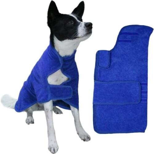 Pet Dog Cat Bathrobe Soft Quickly Absorbing Water Fiber Pet Drying Towel For Small Medium Large Dogs Pet Grooming Supplies