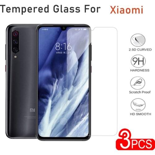 3PCS Screen Film Glass For Xiaomi redmi 8A 7Pro Glass Screen Protection For Xiaomi 9 Pro 9SE 9LITE 9 Tempered Glass