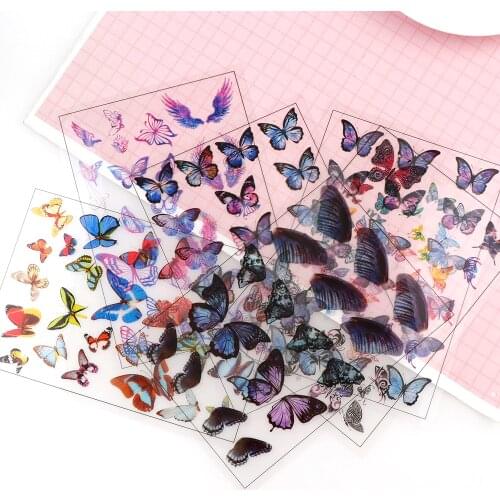 5pc Mix Style Butterfly Flaps Transparent Material With Use Of Epoxy Mold Making Tool Filling Phone Case For DIY