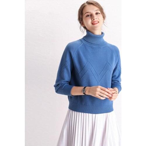 Winter Knitted Turtleneck Sweater Women Tops Full Sleeve Thick Loose Pullover Female Warm Pull Jumper 6 Colors S-XXL