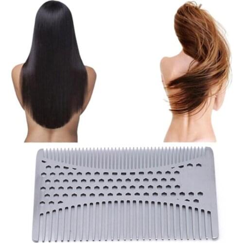 1Pcs Stainless Steel Comb Honeycomb Credit Card Size Easy To Carry Anti-static Comb Teeth Smooth Does Not Hurt The Scalp