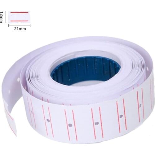 10 Rolls Price Label Single Line Price Label Tag Mark for MX-5500 Price Gun Labeller White 21mmX12mm Suitable for grocery