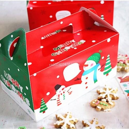 100pcs Christmas Box Storage Boxes Gingerbread Cookie Orange Cake Biscuit Candy Packaged Free Shipping