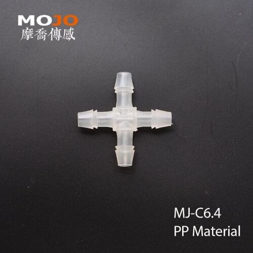 2020 Free shipping!(50pcs/Lots) MJ-C6.4 PP material multiple pass pipe connectors 6.4mm four way