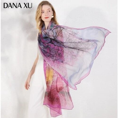 2020 Silk Long Scarf Luxury Brand Women New Design Beach Blanket Shawl Wear Swimwear Bandana Hijab Face Shield Foulard