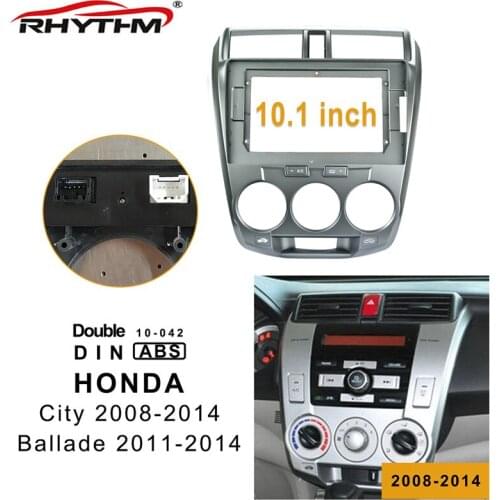 10.1 inch 2din car radio Fascia For HONDA CITY 2008 2009-2014 Stereo Panel Dash Mount Installation Double Din DVD frame In-dash