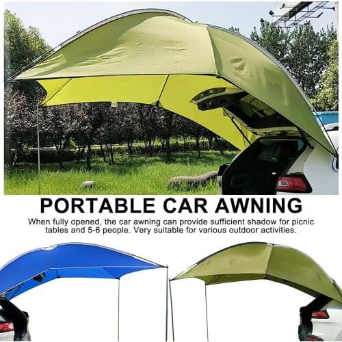 Auto Camping Accessories Portable Awning/Canopy/Sun Shade With Privacy Wall For Car/SUV/ Beach Camping Offroading Gear