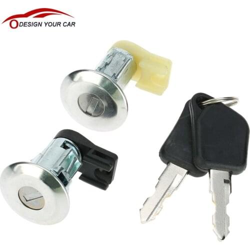 Car Style Pair of Front Door Lock Barrels Set with Keys for Peugeot 106 MK2 1997-2004 205 405