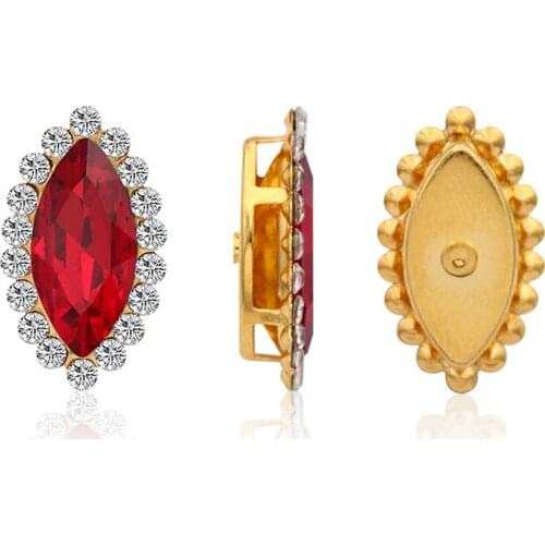 Glitter Crystal Sew On Rhinestone With Claw Diy Colorful Dress Stones Mix Colors Glass Rhinestones For Clothing 30PCS/PACK