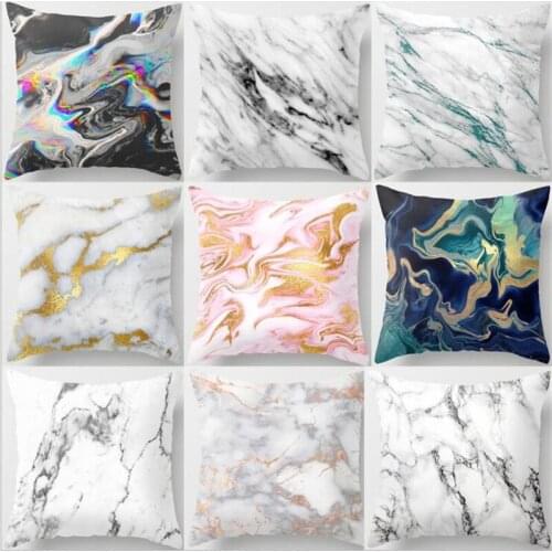 1pcs Marble Texture Cushion Cover Polyester Throw Pillowcase Sofa Seat Car Chair Office Decorative Pillow Case Modern Home Decor