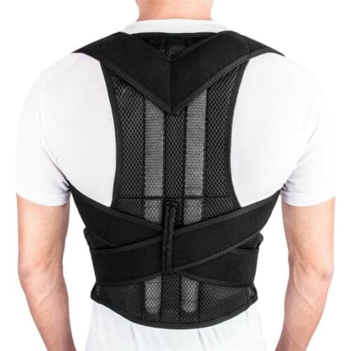 Black Brace Support Belt Adjustable Back Posture Corrector Clavicle Spine Back Shoulder Lumbar Posture Correction School Office