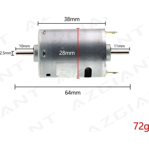 For Mabuchi DC Dual output shaft RS-385SH-20480A DC 6-12V mini carbon brush motor