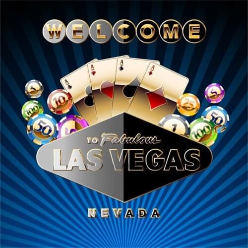 Las Vegas Backdrops Casino Poker Card Chip Party Celebration Poster Portrait Photographic Backgrounds Photocall Photo Studio