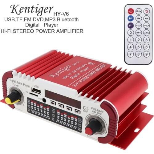 HIFI Bluetooth Digital Car Power Amplifier FM Radio Stereo Audio Player Support SD USB DVD MP3 Input for Auto Motorcycle Home