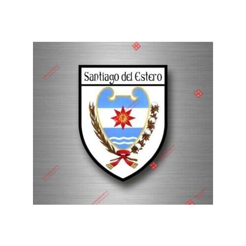 Interesting Sticker Decal Souvenir Car Coat Arms Shield City Travel Argentina Estero Car Window Body Decorative Stickers