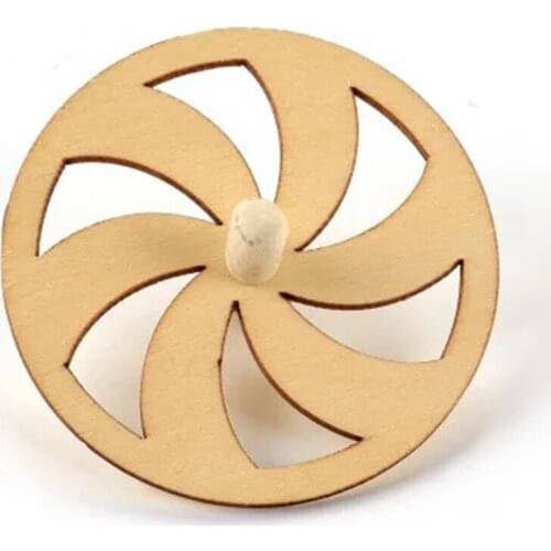 Natural Wood DIY Coloring Spinning Top Classic Gyro Desk Balance Spin Top Toy Playset